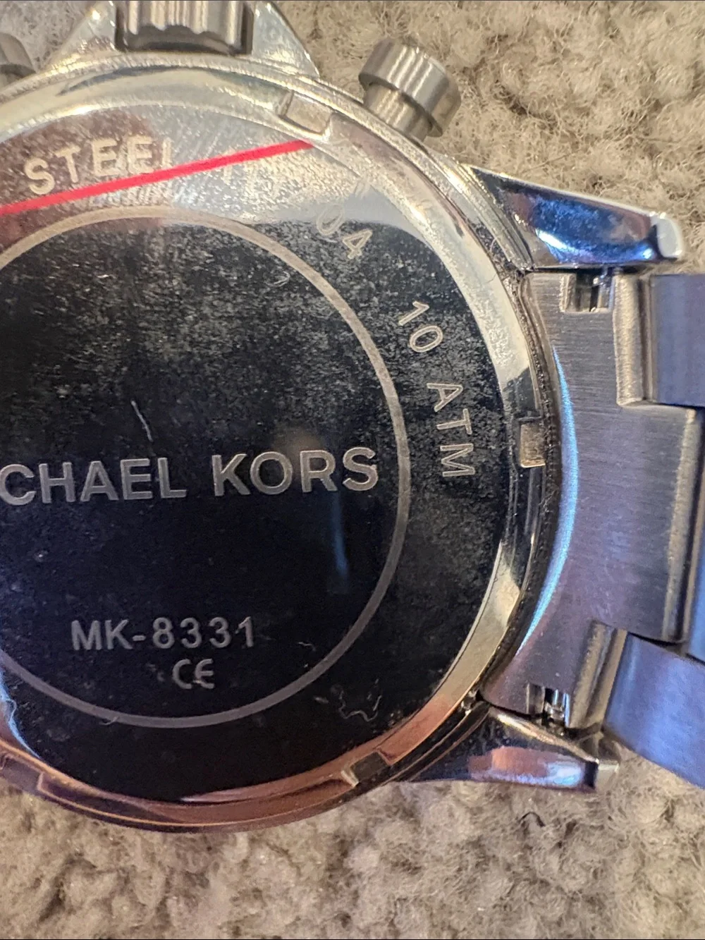 Michael Kors Silver-Tone Chronograph Bracelet Watch